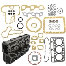 19077-03048 Engine Cylinder Head + Full Gasket Kit For Bobcat Kubota 753 763 773