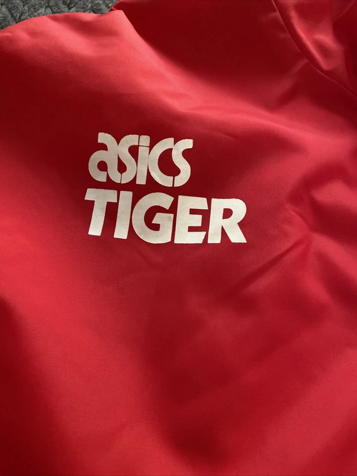 Vintage ASICS Tiger Frank Shorter Running Track Winter Lined Hooded Jacket RARE - Image 2 of 4