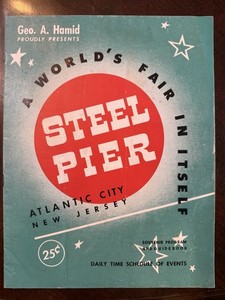 1958 Steel Pier Program And Guide Book