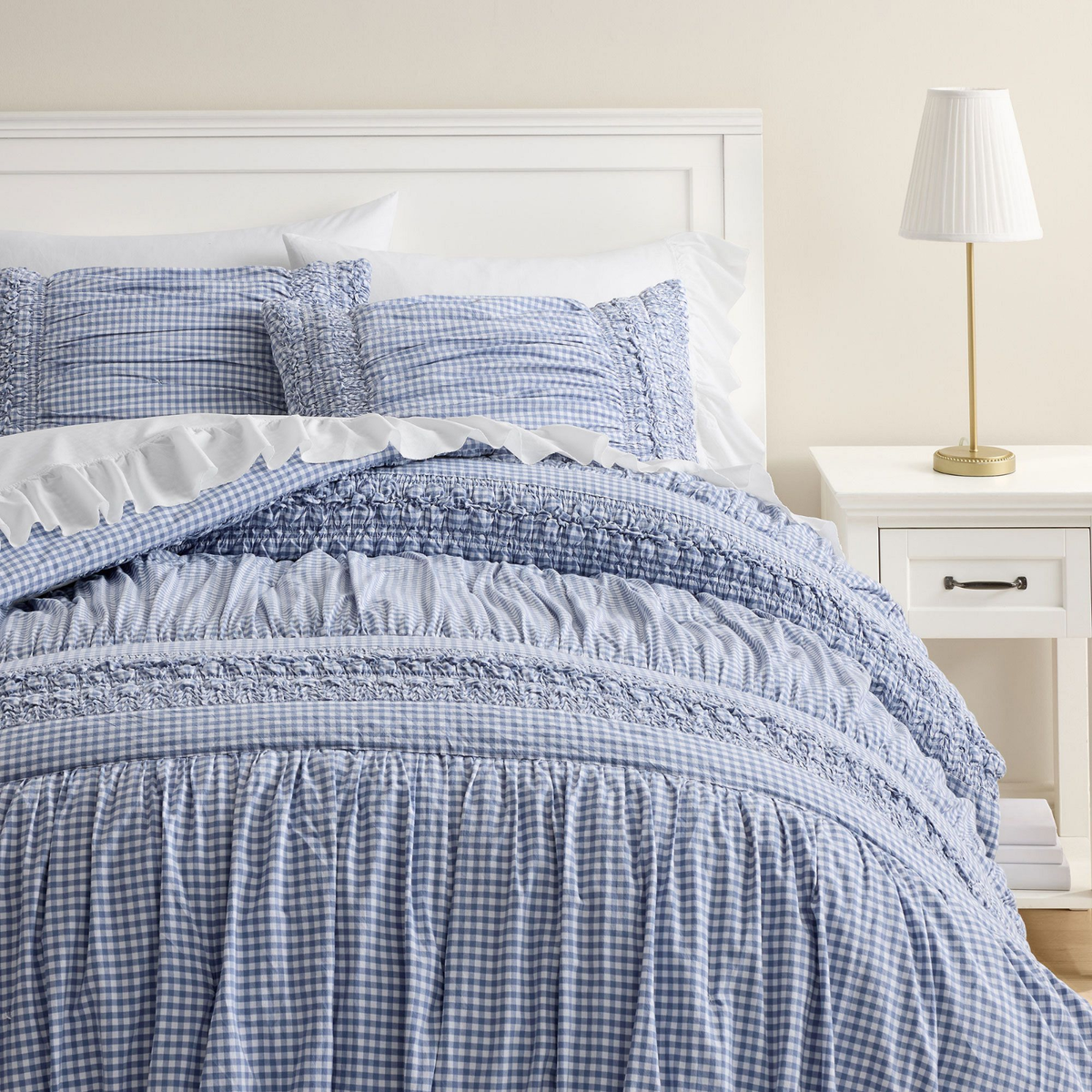 Best Seller Pottery Barn Teen Nantucket Gingham Quilt Chambray