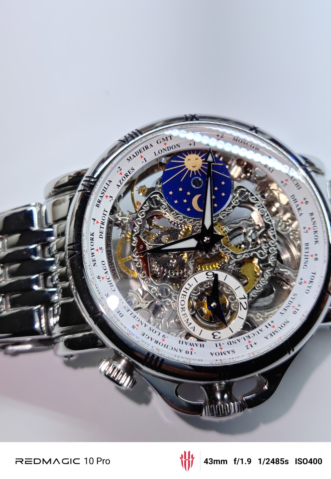 Theorema Skeleton Automatic Mechanical Watch Silv… - image 11