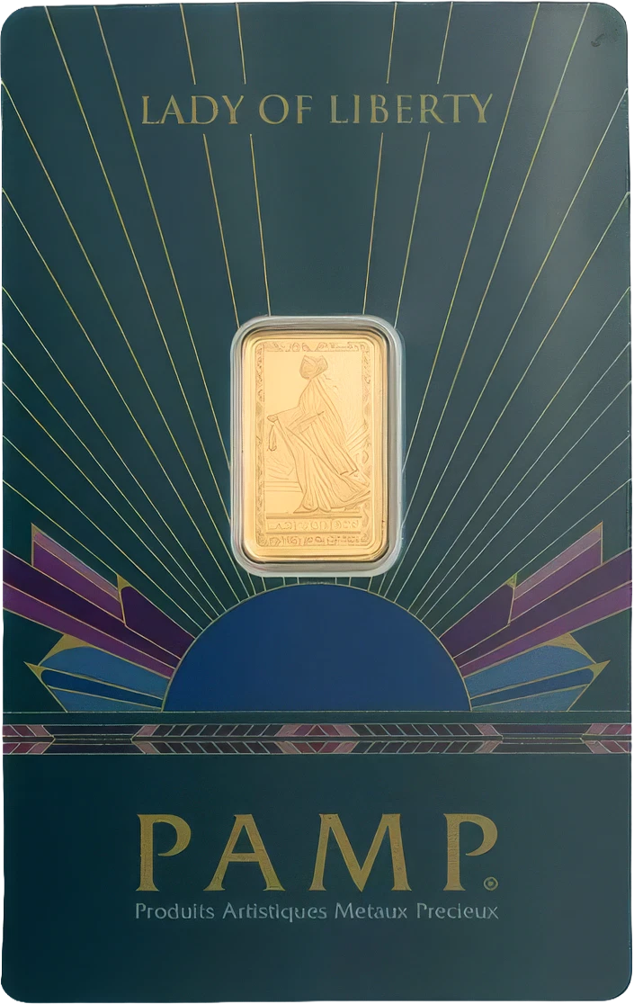 Goldbarren PAMP Lady of Liberty 2,50 g 999,9 Gold Prägefrisch Schweiz