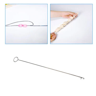 1x 26cm Stainless Steel Sewing Loop Turner Hook Turning Needle Fabric Tool - Image 1 of 4