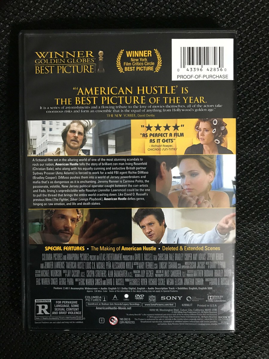 American Hustle (DVD, 2014, Includes Digital Copy UltraViolet)