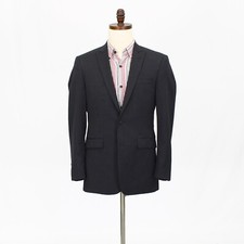Calvin Klein 38R Gray Sport Coat Blazer Jacket Solid 2B Wool