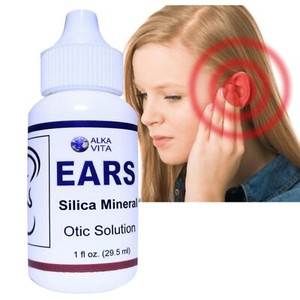 EARS DROPS SILICA MINERAL OTIC Deafness Tinnitus Fluid Fungi Infection
