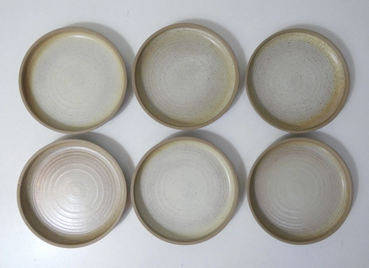 Six assiettes en grès gerzit west germany original vintages