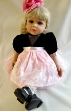 NPK 22” Sweet baby girl doll Lifelike toddler. In Original box with accessories