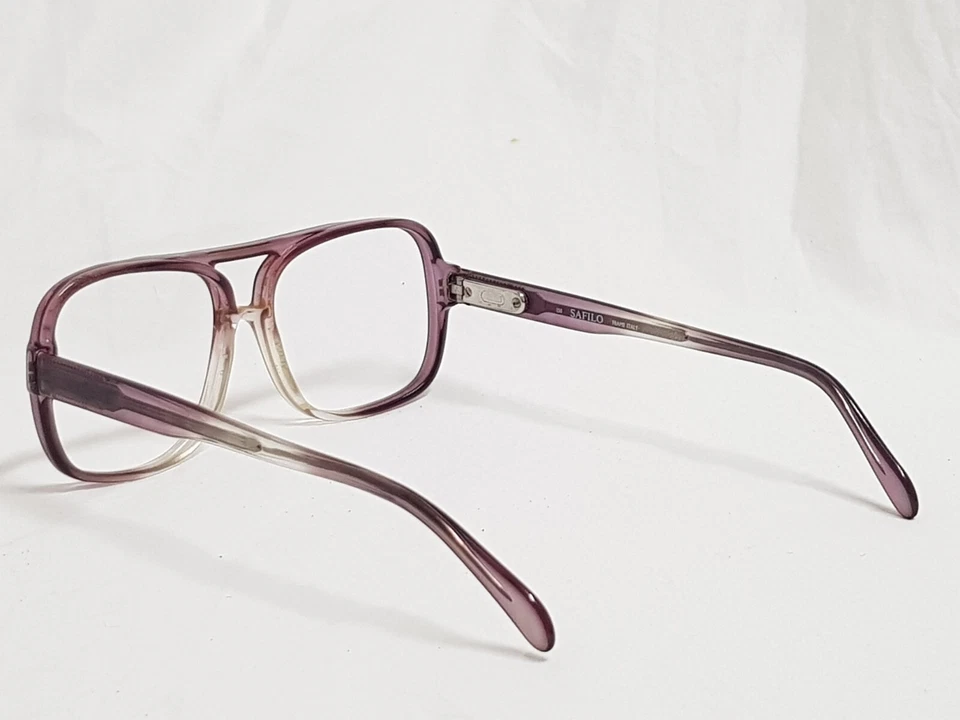Vtg 80s Italy mens frames Safilo Elasta 1030 Eyeglasses Nice Rare Square Frame  - Image 2 of 4