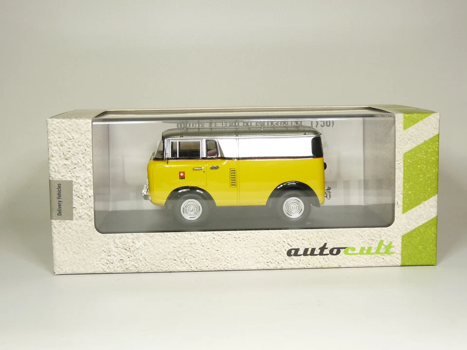 AutoCult 08019 1/43 1956 Willys Jeep FC-150 PTT Swiss Post Van coche modelo resina Foto 3 de 3