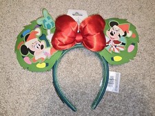 NEW 2023 Disney Parks Loungefly Christmas Mickey Minnie Mouse Ear Headband