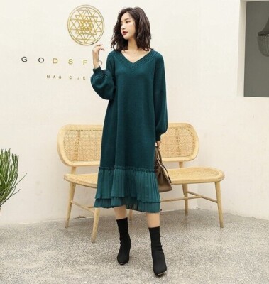 female sweater dress ZAFUL Women's Turtleneck Pullover Cable Knit Casual Long Sleeve Mini Dress Grey at Amazon Women's Clothing store Ribbed knit faux wrap sweater dress Vestido Mini Tipo Suter Varsity