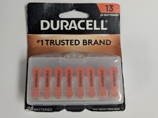 5PK DURACELL 24CT HEARING AID BATTERIES SIZE 13 = 120 BATTERIES TTL EXP 03/25