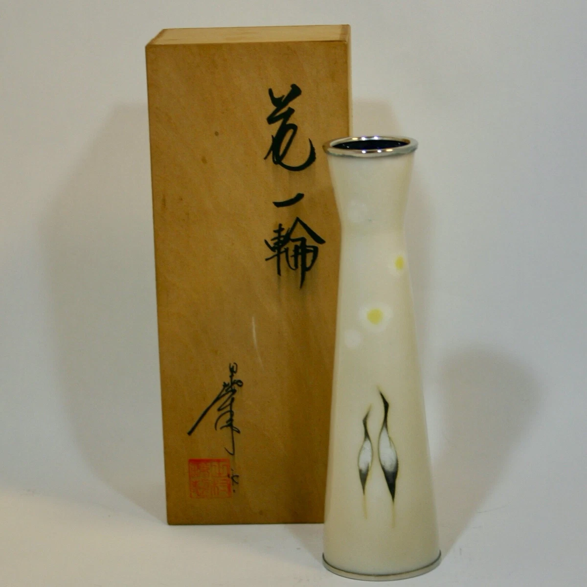 象牙色日本古董花瓶| eBay