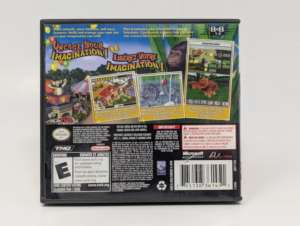 Zoo Tycoon 2 DS (Nintendo DS, 2008) - CIB Complete - Image 2 of 4