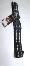 NEW NYLON DOG COLLAR BLACK WHITE SZ SM 10"-14" , MED 14" - 20" or LG 20" - 26"