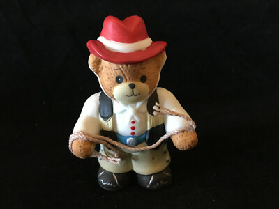 Lucy & Me Bear Lasso Cowboy Western Bear Enesco Lucy Rigg 1990 Rare