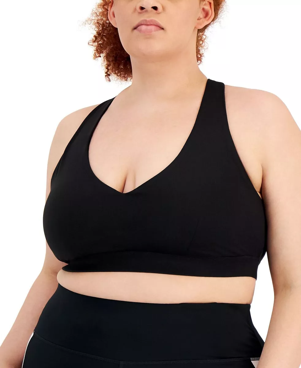 Id Ideology Women's Low Impact Sports Bra Activity Black Plus Size 3X NEW