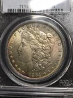 1884 O Morgan Silver Dollar PCGS MS63 holder heavily Toned