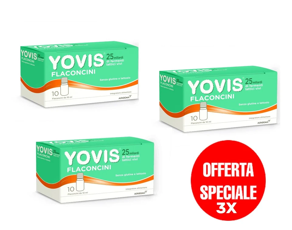 3X Yovis Flaconcini Fermenti Lattici vivi - 30 Flaconcini PROMO PACK