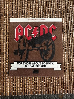 AC/DC 1981 FOR THOSE ABOUT TO ROCK WE SALUTE YOU TOUR UNUSED BACKSTAGE ...