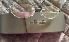 SILHOUETTE Blue Titanium 7799 40 6054  17-140 Rimless Eyeglasses Frame