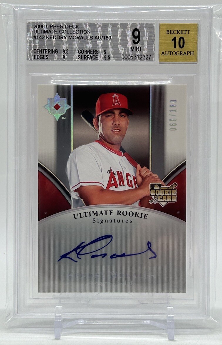 Howie Kendrick 2006 Upper Deck Ultimate Collection #171 /180 Mint BGS 9 Auto 10