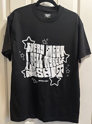 Retrovert  Every Night I Tell Myself I Am The ****  Black Tee NWOT Sz M Hip Hop