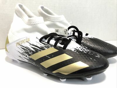 Adidas Jr Predator 20.3 FG Youth FW9215 White Gold Black Soccer Cleats Size  6 | eBay