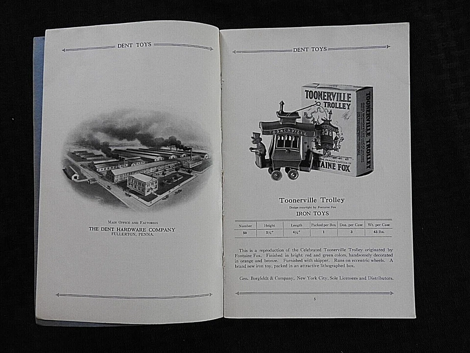 c.1920 DENT TOYS FULLERTON PA CATALOG #10 CAST IRON CARS TRUCKS CAP GUNS PISTOLS - image 3 of 4