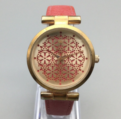 Isaac Mizrahi Watch Women IMZ725 Gold Tone Pink Leather Band  display picture 3