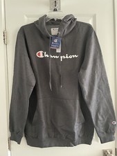 mens big and tall champion hoodie gray sweatshirt Size LT