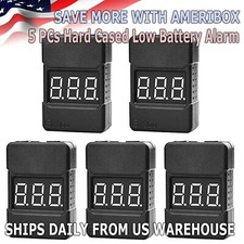 5Pcs Lipo Alarm Battery Low Voltage 1S-8S Buzzer Indicator RC Checker Tester LED