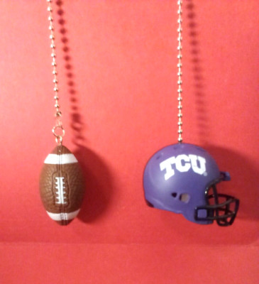TCU HORNED FROGS CEILING FAN PULL CHAIN SET HELMET AND FOOTBALL | eBay