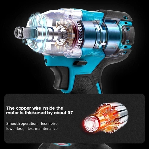 380 Nm 1/2" Akku Brushless Schlagschrauber Bohrschrauber für 18V Makita - Bild 3 von 14
