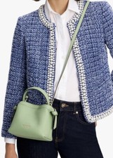 Kate Spade Gabrielle Blue Pearl Tweed Blazer Jacket Size Uk 12 Us 8 Rrp £525 New
