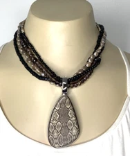 Premier Designs RICH & FAMOUS Beaded Multi Strand Necklace w/Enhancer 921
