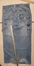 Vintage Paco Carpenter Blue Denim Jeans Men 38x33 37x31 Y2K Wide Baggy Grunge