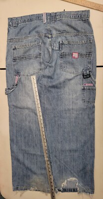 Vintage Paco Carpenter Blue Denim Jeans Men 38x33 37x31 Y2K Wide Baggy Grunge