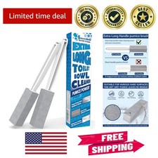 Natural Volcanic Rock Toilet Cleaning Stones with Extra Long Handle - 2 Pack
