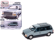 Autoworld 64512-AWSP197A 1/64 1987 Plymouth Voyager Van Ice Blue