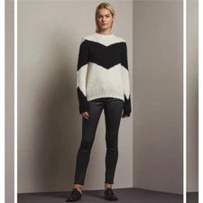 AG Adriano Goldschmied The Legging Ankle Jeans in Vintage Leatherette Black NWT