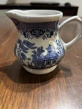 Vintage Churchill Blue Willow Creamer  Staffordshire England