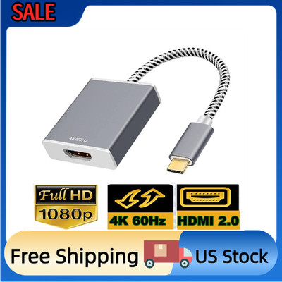 USB C to HDMI 2.0 4K 60Hz Adapter Cable Type C to HDMI VGA DVI for Monitor PC US