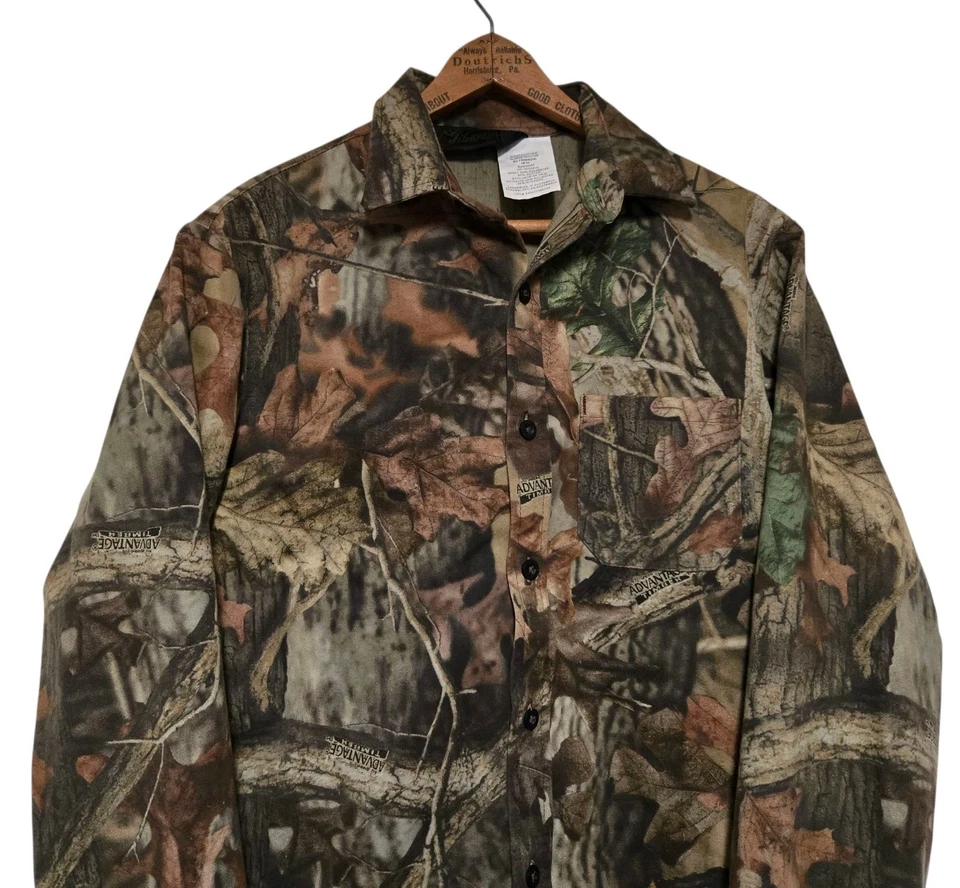 VTG Liberty Camo Shirt Long Sleeve Button Up Realtree Hardwoods Boys XL 18-20 - Image 2 of 4