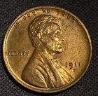 Gem BU Red 1911 Denver mint Lincoln wheat cent  suburb strike