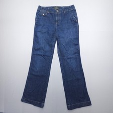 Vintage / Y2K Eddie Bauer Mid Rise Straight Jeans Size 8 Tall Dark Wash 2000's