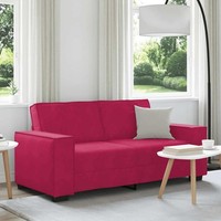 2-Sitzer-Sofa Weinrot 140 Cm Samt