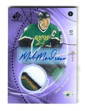 2025-26 Upper Deck SP Game Used #178 Mike Modano Purple Auto Premium Mem 1/5