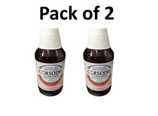 Pack of 2 x Corsodyl Alcohol Free Antibacterial Mouthwash Mint Flavour - 300ml